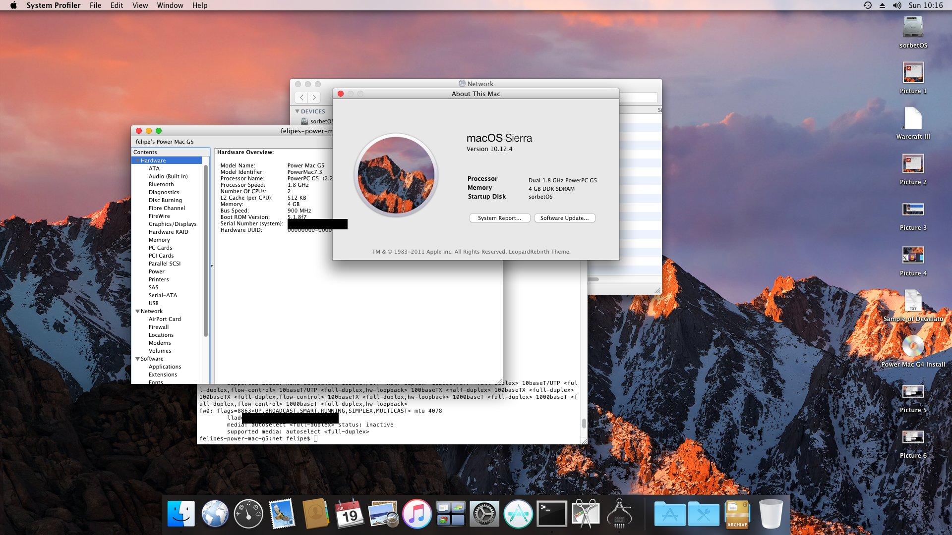 About This Mac on the real Power Mac G5 — Dual 1.8 GHz PowerPC G5