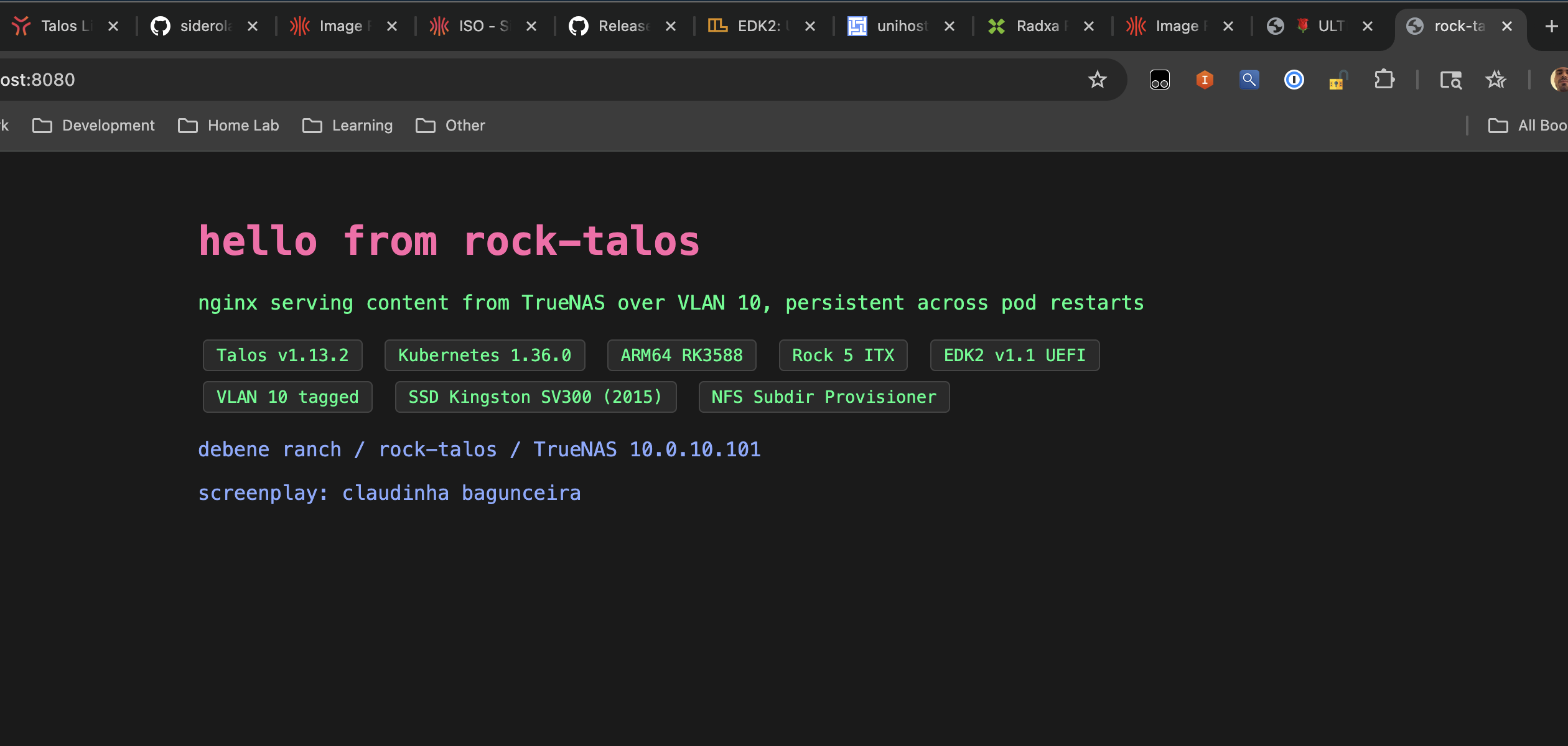 rock-talos hello page