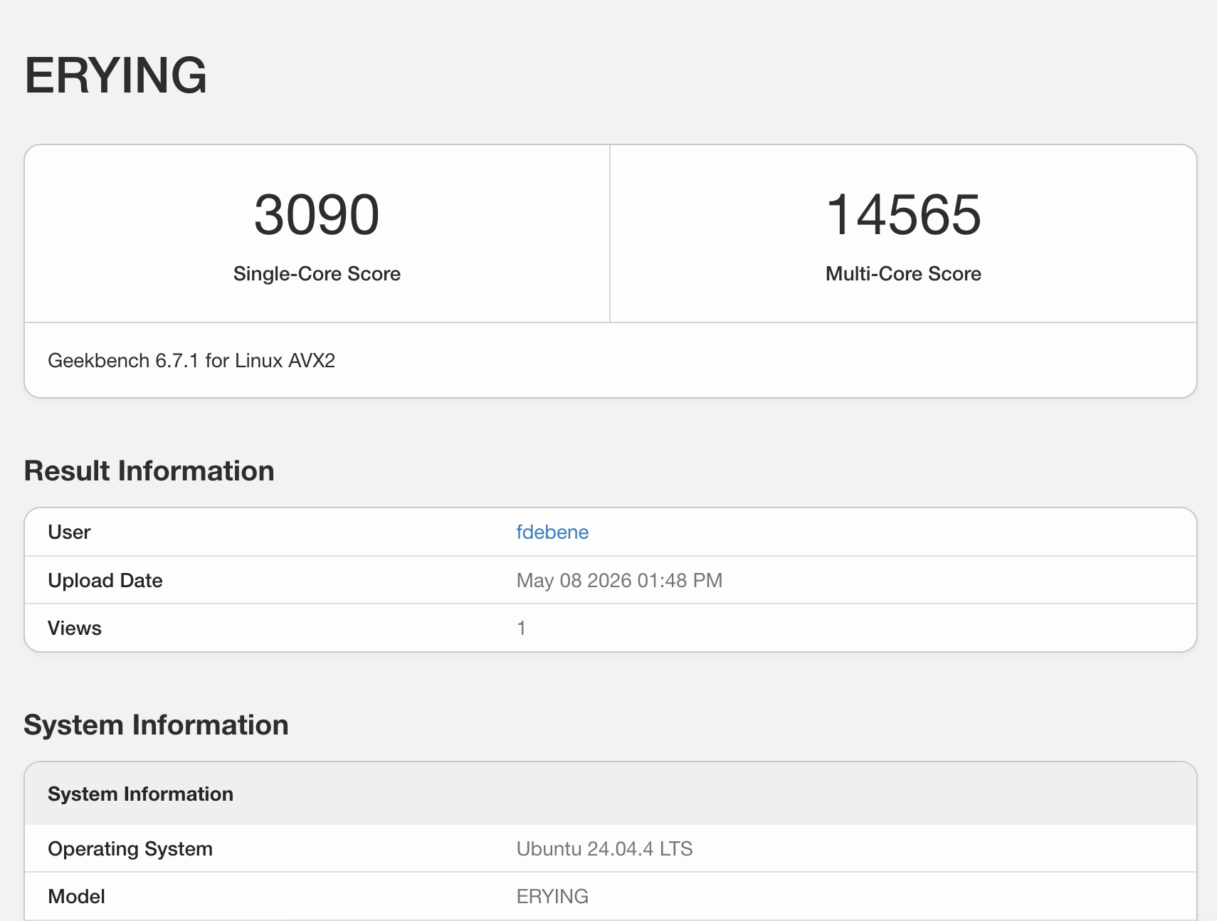 Geekbench 6 results after fixing CPU governor and kernel